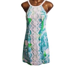 Lilly Pulitzer Sz 00 PEARL in First Impression Poolside Blue Dress Shift